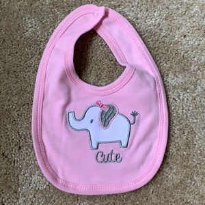 Pink elephant bib